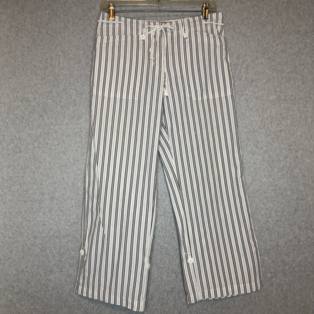 Jones New‎ York Charcoal Gray & White Stripe Pants Women’s Size 4